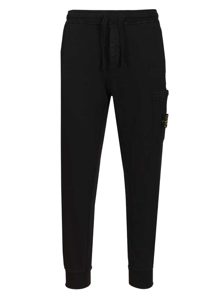 Stone Island Fleece Jogger Pants Trousers - Black | 6b939fcf5abc4a3bbb37bfb8db20344895b2c331