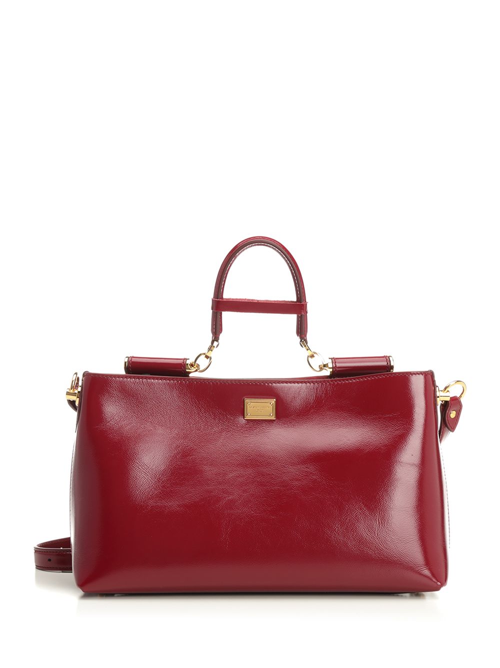 Dolce & Gabbana Vittorio Leather Bag Shoulder Bags - Bordeaux | 8a5efbae77fa3221bbed273de64a831e34ced080