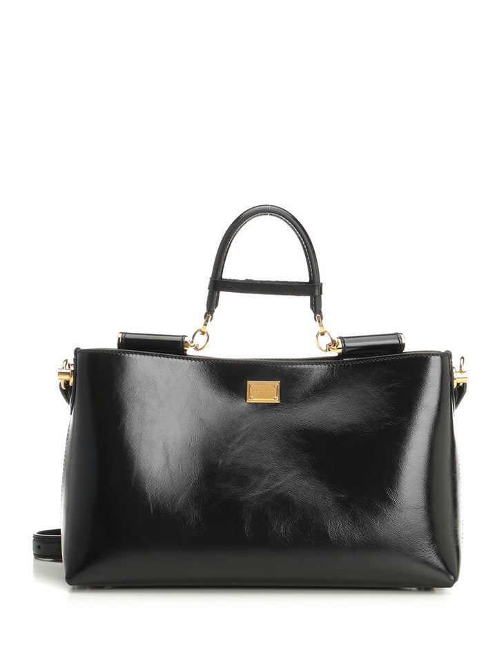Dolce & Gabbana Vittorio Leather Bag Shoulder Bags - Black | bd14c4d63a290b590678134aaff4940b500d05cd