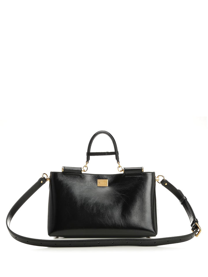 Dolce & Gabbana Vittorio Leather Bag Shoulder Bags - Black | 7b08cf7f3fc10aa33d5afbcb8ac8150f67f8787d