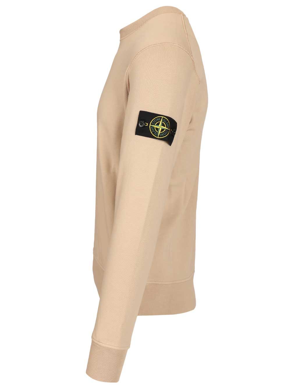 Stone Island Organic Cotton Sweatshirt Sweatshirts - Beige | 025126189140ebfba33737b70064c50d4d296fe7