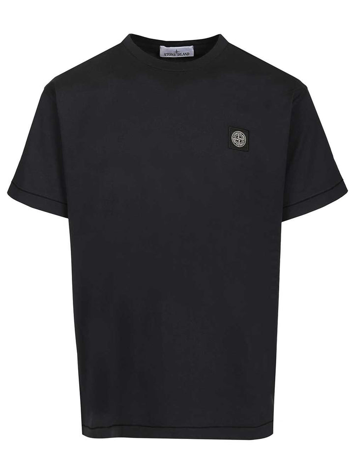 Stone Island Cotton Jersey T-Shirt - Blue | 58e2969445ac3503a6586a7dbacd505fbc787d45