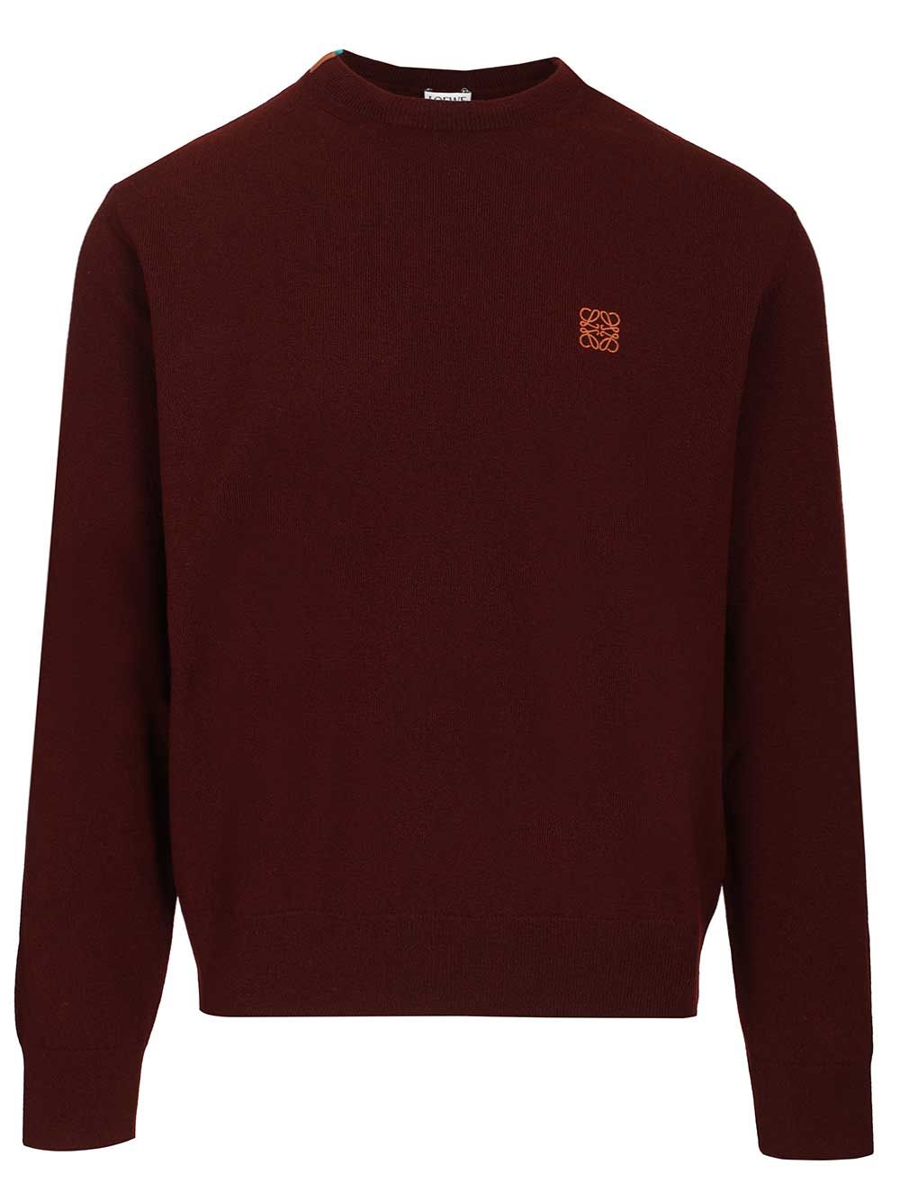 Loewe Wool Sweater Knitwear - Bordeaux | 1f2f68a77f3dd2a329867c7a34caa9464640192f