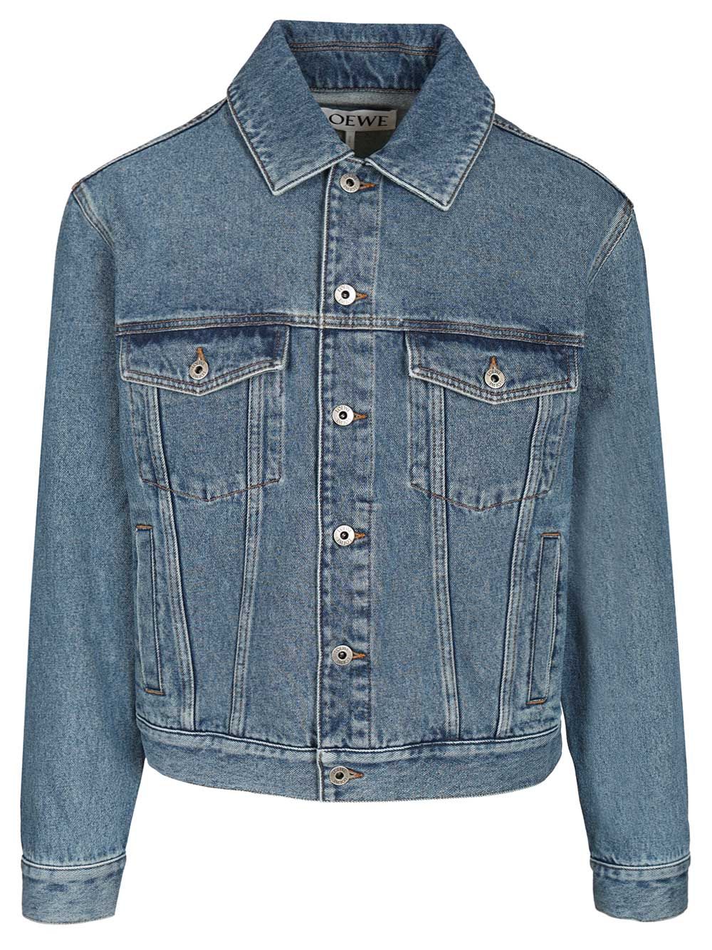 Loewe Anagram Denim Jacket Skirts - Blue | 3771b7765218011cc2c8dd962853205eda500dd7