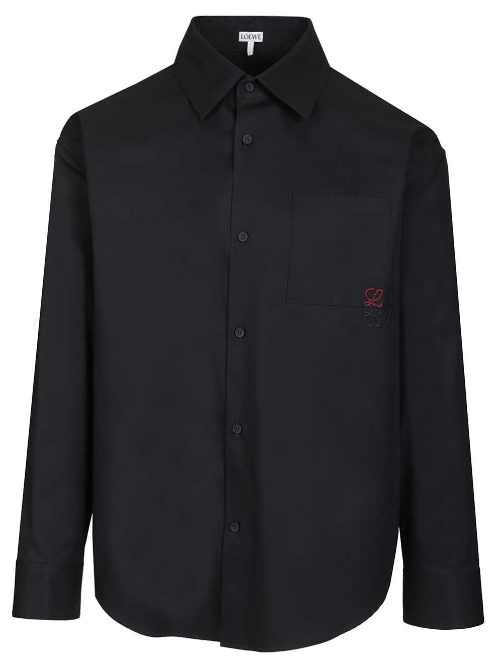 Loewe Cotton Twill Shirt Shirts - Blue | b5875ff7ec885c0ec8572877364ceb4cd278566d