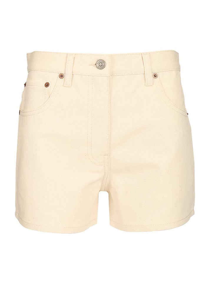 Valentino Garavani Denim Shorts Trousers - White | 3d003dc12f5ca8692e09e1feb1f384299ce66f35