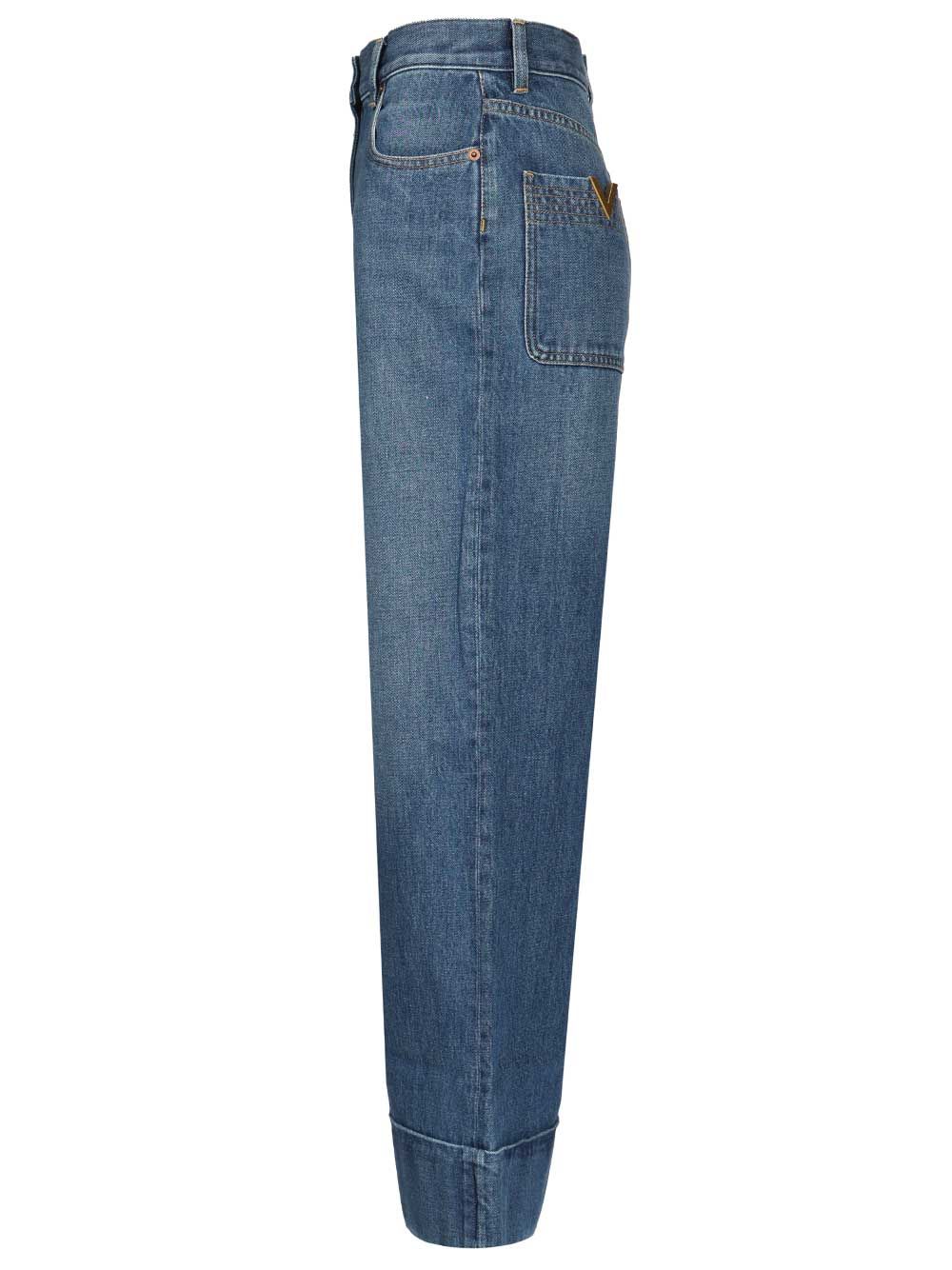 Valentino Garavani Denim Trousers Jeans - Blue | c97230354d64c4d369b76b71af55674e487fc969