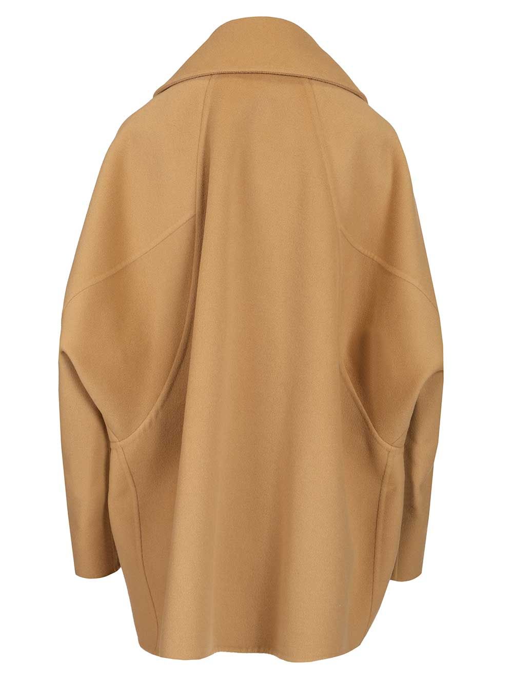 Loewe Short Wool Coat Coats - Beige | c32cfd55a40d2fed6a9a2c51664c00e0a821bf8e