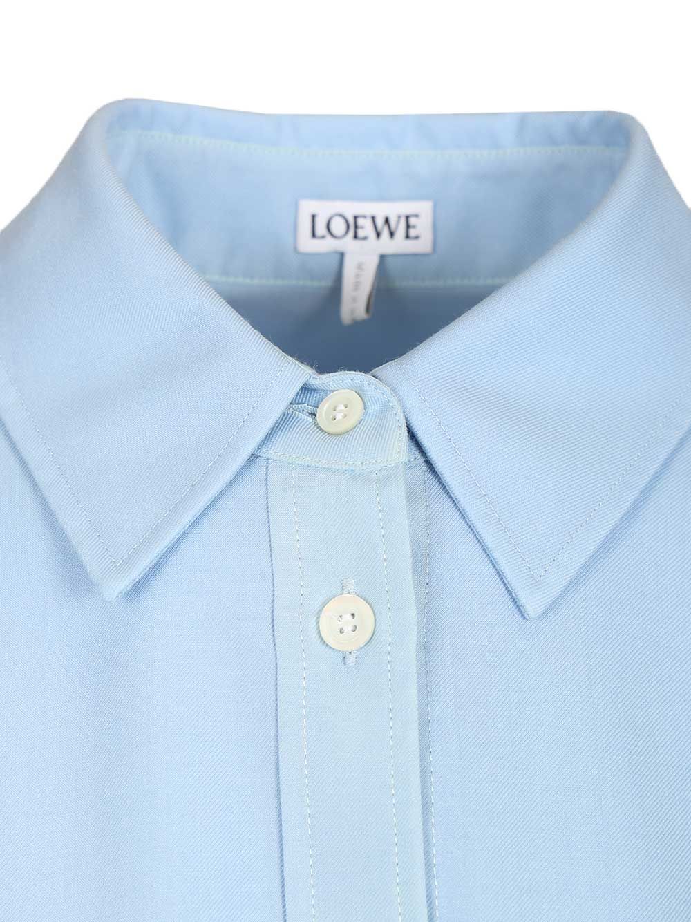 Loewe Wool And Silk Shirt Shirts - Light blue | 48a7dc7a8c5c428d4f5d1e733c94c6a5b8ea9064