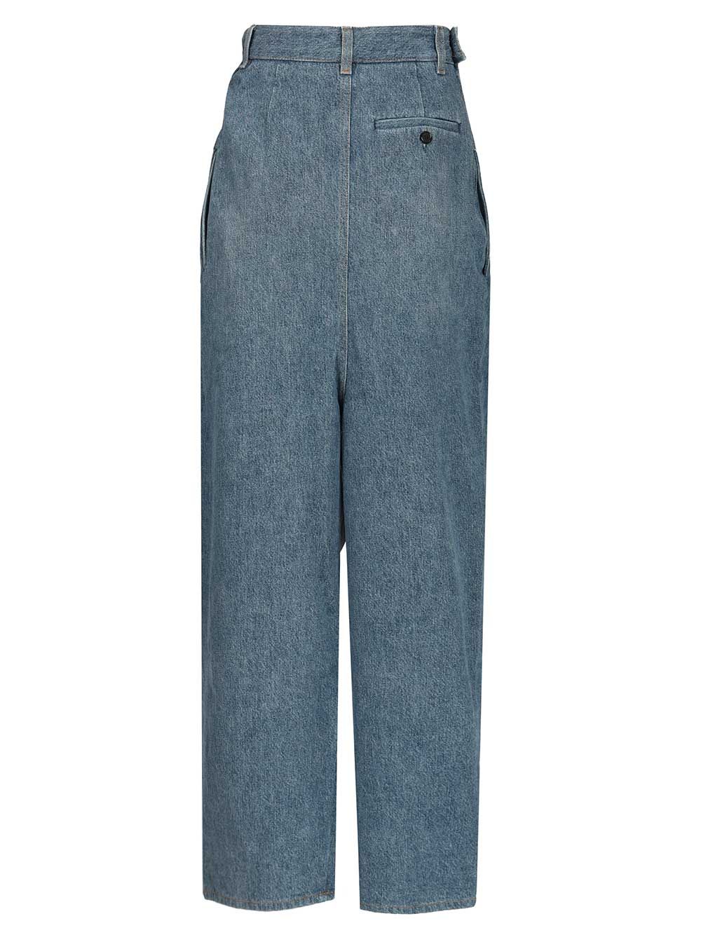 Loewe Draped Denim Jeans Trousers - Blue | 4137b5137d2714036f3d37d6014074c524e506e2