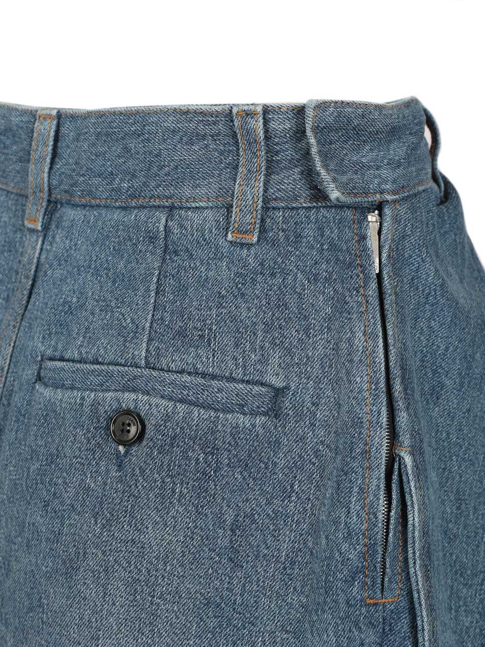 Loewe Draped Denim Jeans Trousers - Blue | 77f0c6e44e4c5708bfb36a61cd7bb09f1a7fbfe6