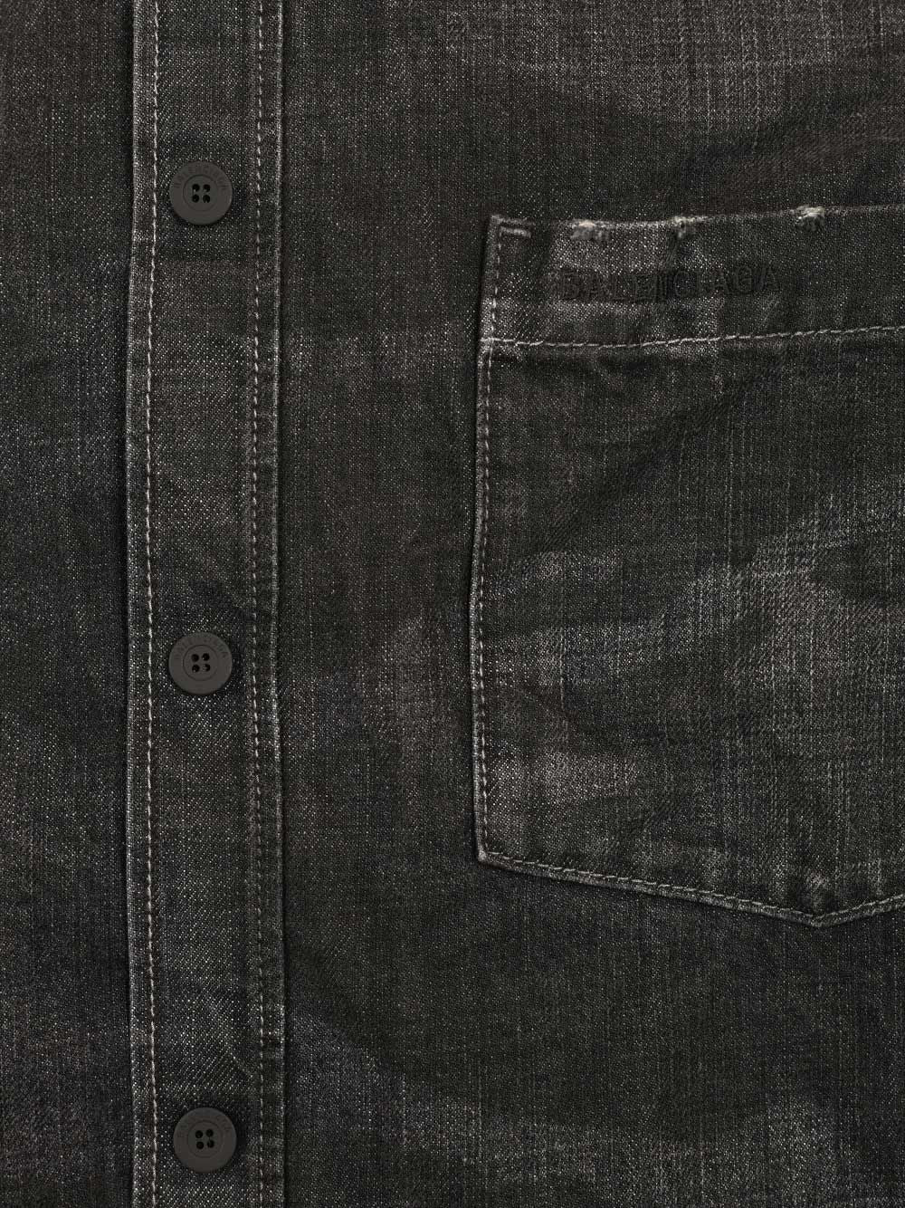Balenciaga Denim Parka With Hood Jackets - Black | 08edc99fb93e0f2a18a54e14160981185496d1b9