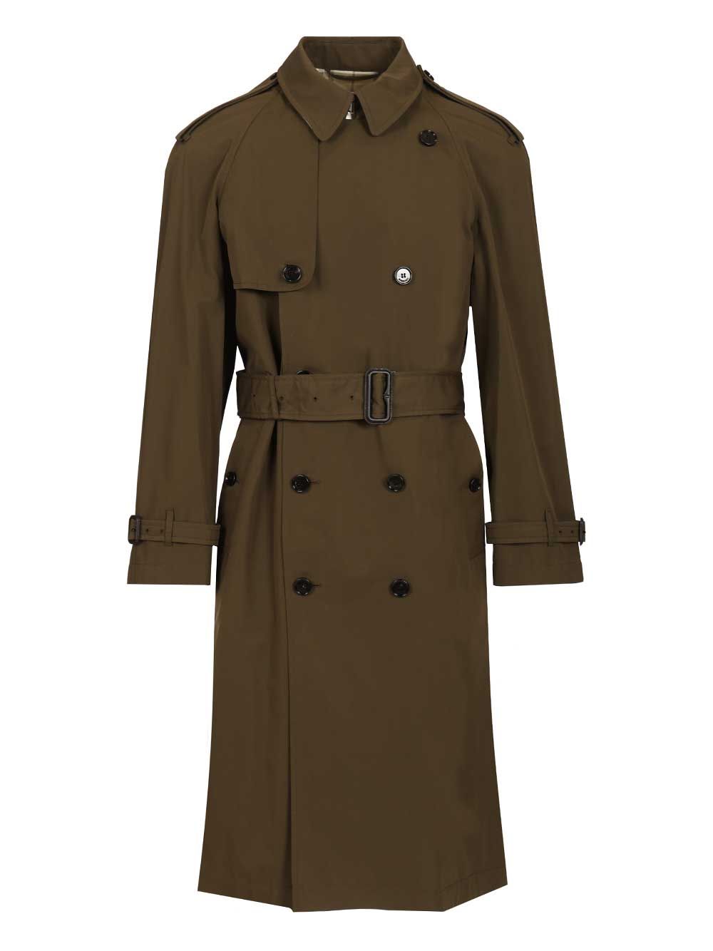 Burberry Long And Light Cotton Trench Coat Coats - Green | ff9a64e794997df15ee4eb2163669a27c5b952c3