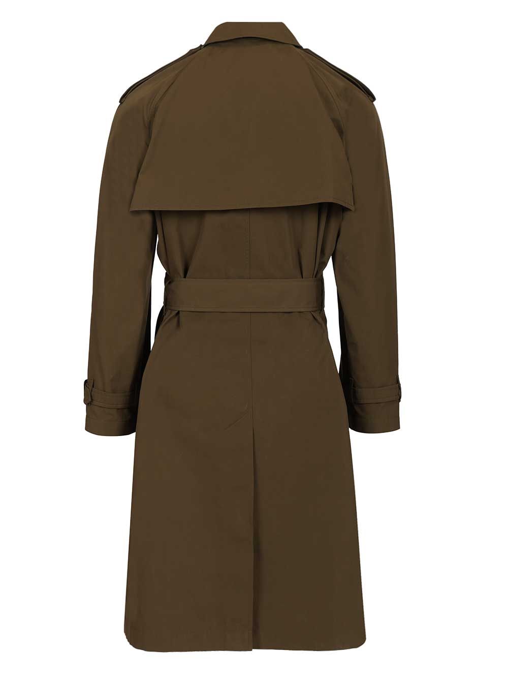 Burberry Long And Light Cotton Trench Coat Coats - Green | e59d2bc1d4de65b0620d66d01574a9d622781a6a
