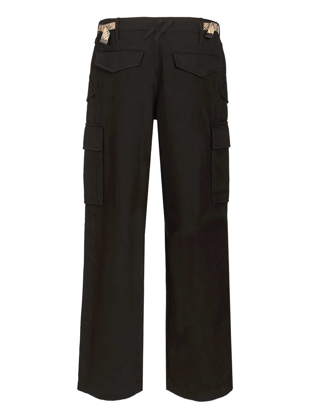 Burberry Cargo Crafted From Cotton Twill Trousers - Black | a533b01f5c166d09b61fea706285aa9ba48bf978