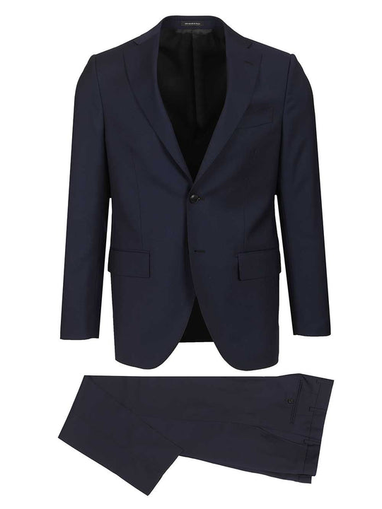 Single-Breasted Suit Dresses Blue