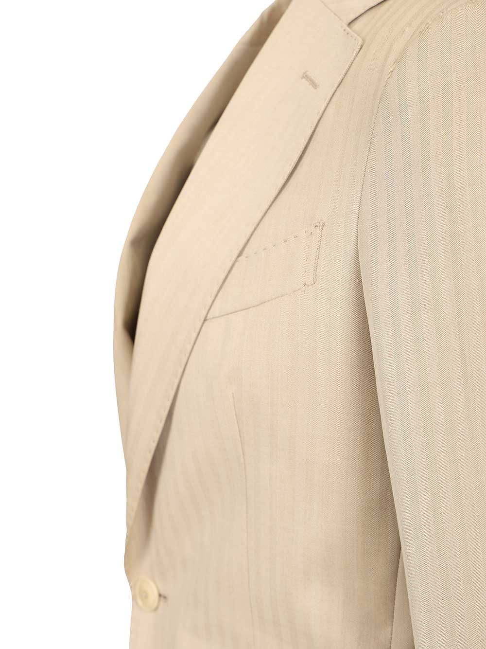 Al Duca D'Aosta Herringbone Wool Suit Dresses - Beige | 95028301f2edc8f8961c88ad388a343d8aad3f96
