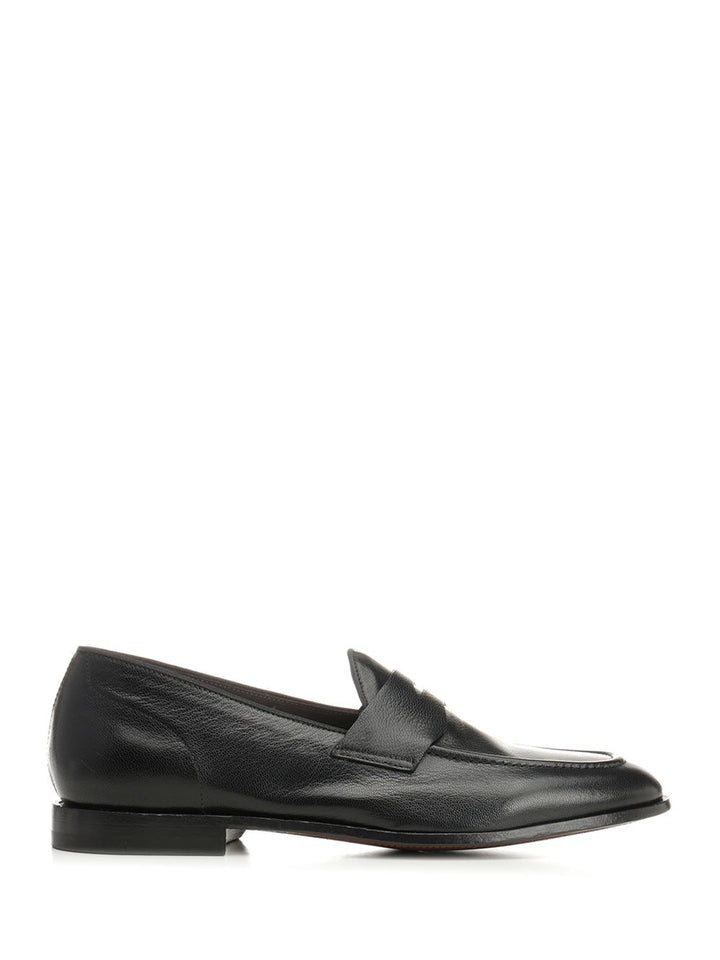 Al Duca D'Aosta 1902 Athens Leather Moccasin Loafers - Black | 39ff835445f5f1862d3c0dab7d85d0c90bd1d343