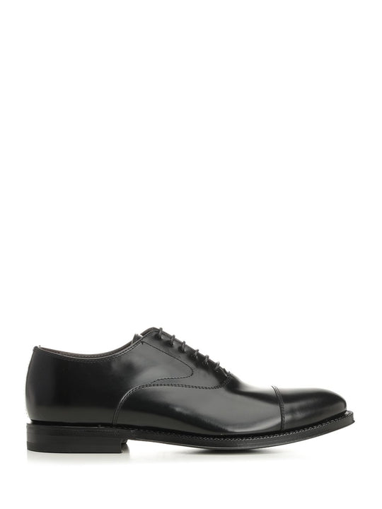Oxford Shoe With Brushed Leather Loafers Black