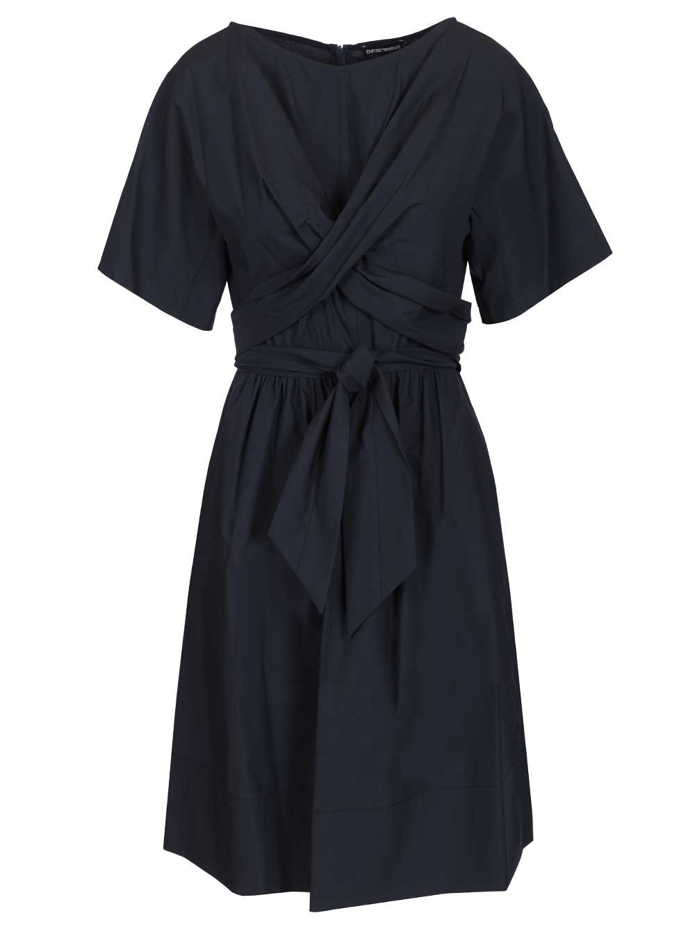 Emporio Armani Cotton Poplin Dress Dresses - Blue | 9bb7c1a1c8d523bcc5bce38e681767cb70079d45