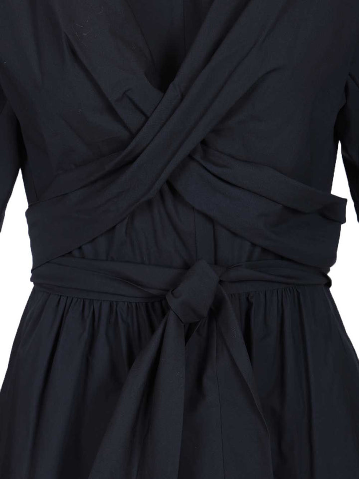 Emporio Armani Cotton Poplin Dress Dresses - Blue | 92592abb67cce6559440468cc8302e74b6969ec0