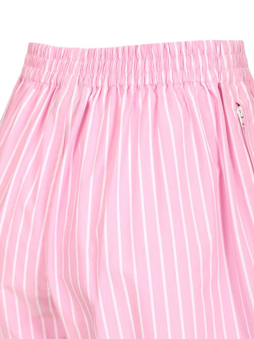 Balenciaga Striped Cotton Poplin Boxers Trousers - Rose | cb1ea2779efac090aa02bd1ddaedbf162f58f2c8