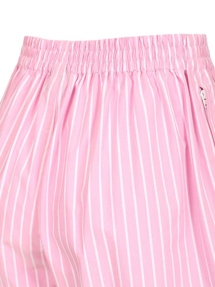 Balenciaga Striped Cotton Poplin Boxers Trousers - Rose | cb1ea2779efac090aa02bd1ddaedbf162f58f2c8