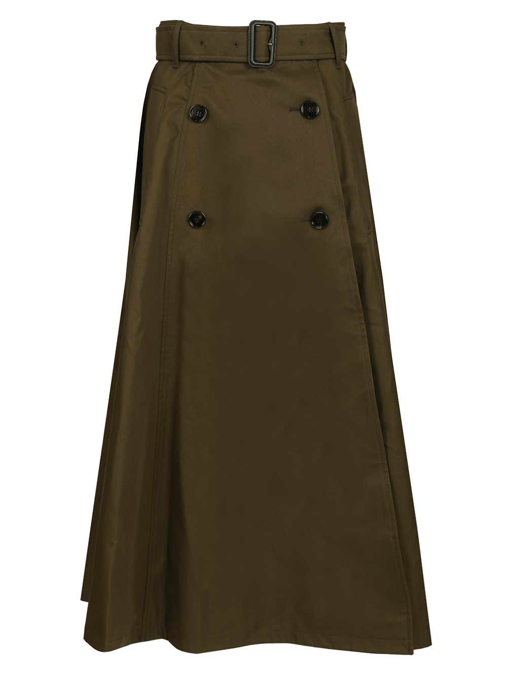 Burberry Midi Trench Skirt Skirts - Green | c5c1bf3fc1e8dc7dd27faf742664901acea429b5