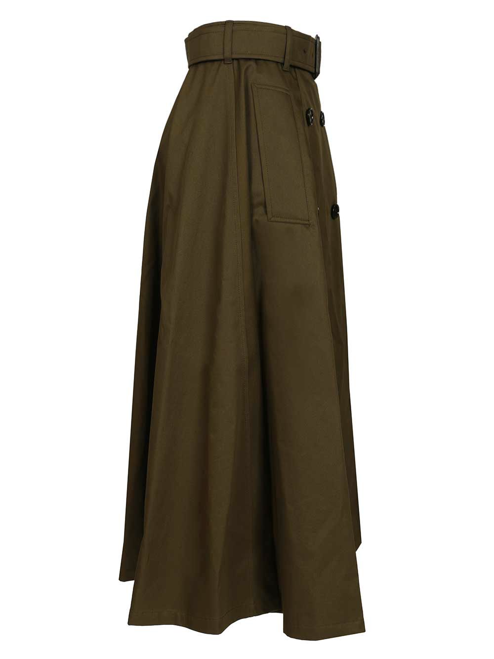 Burberry Midi Trench Skirt Skirts - Green | db3fad6b825bd66d6795c0aaec570682a3f48e34