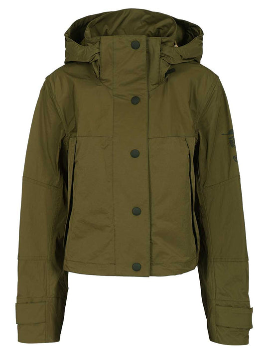 Norwood Cropped Nylon Jacket Jackets Green