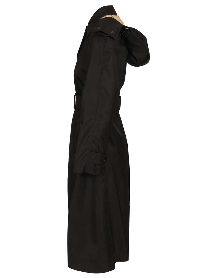 Burberry Long Car Coat With Hood Coats - Black | 8e86d4dae236229f267b75e622f55bab60fa1a86