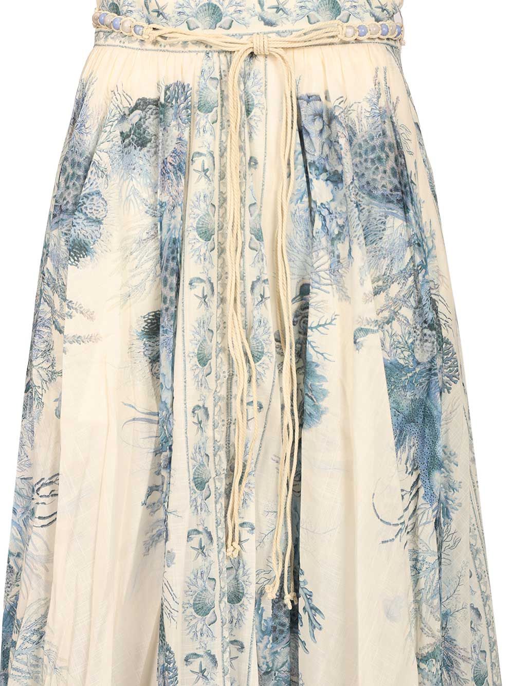 Zimmermann Wanderlust A-Line Maxi Skirt Skirts - Blue | 08cddc3ebf8eea6b40a441db95cb509fec874998