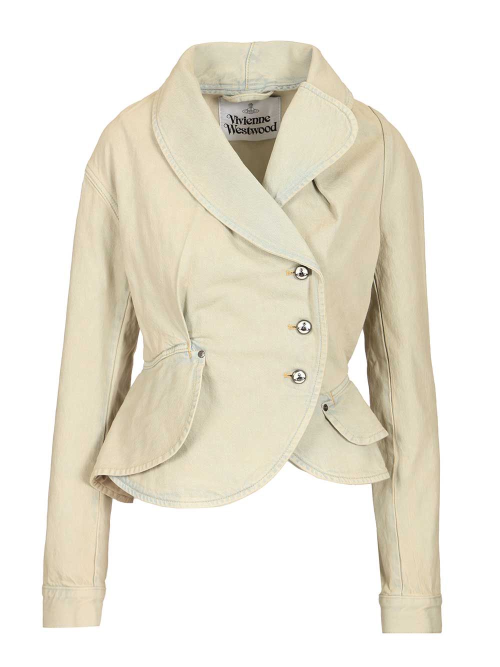 Vivienne Westwood Stormy Denim Jacket Jackets - Light blue | d2c9487a701e9c6d330eeeab321eeb5b5f7551ba