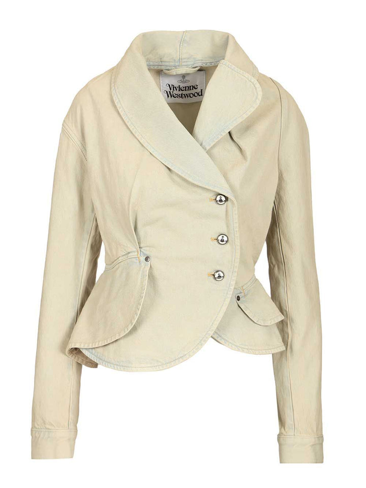 Vivienne Westwood Stormy Denim Jacket Jackets - Light blue | d2c9487a701e9c6d330eeeab321eeb5b5f7551ba