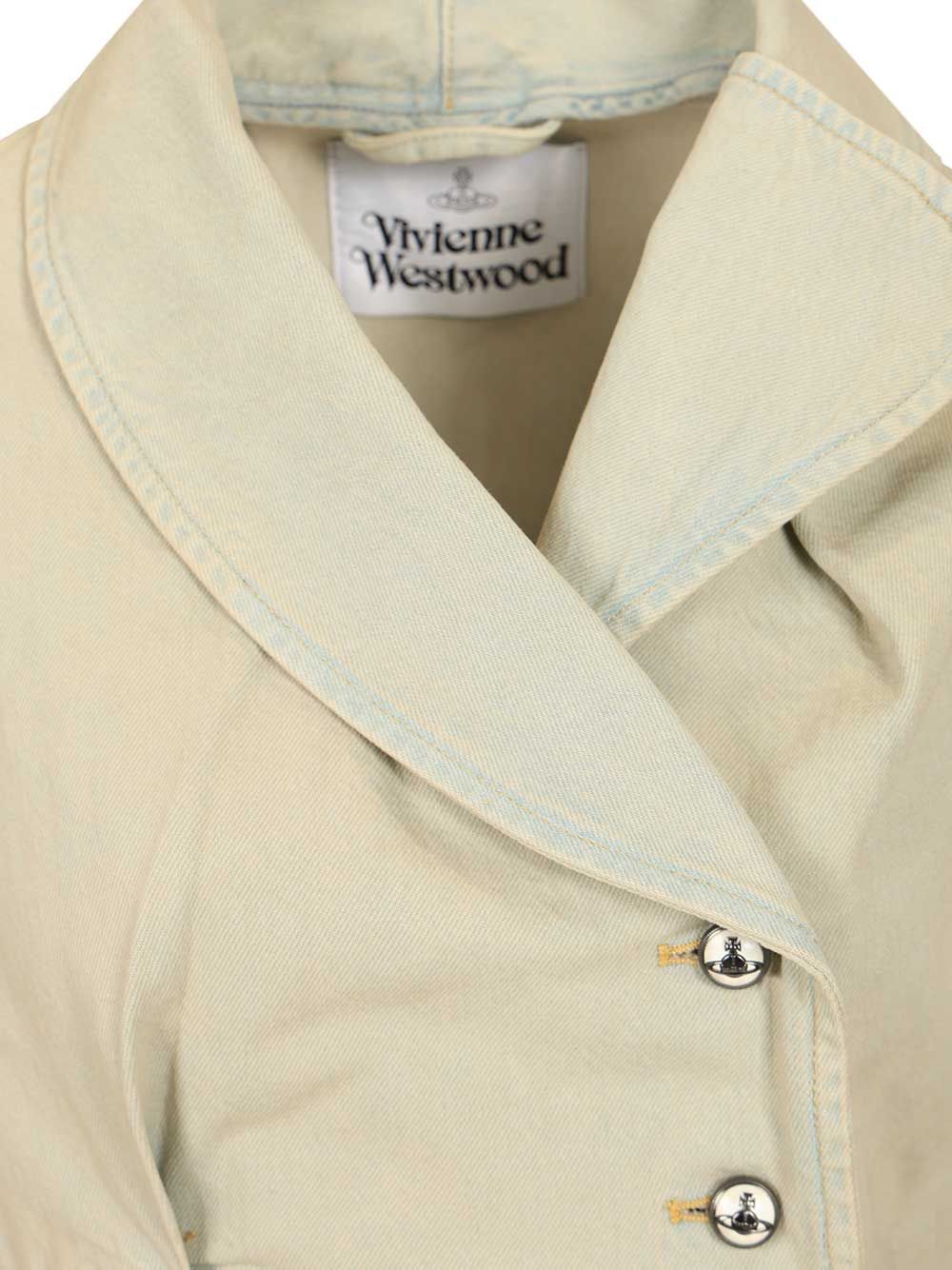 Vivienne Westwood Stormy Denim Jacket Jackets - Light blue | a787a9cad7374239c7a718e97a1711e9b0589fdc