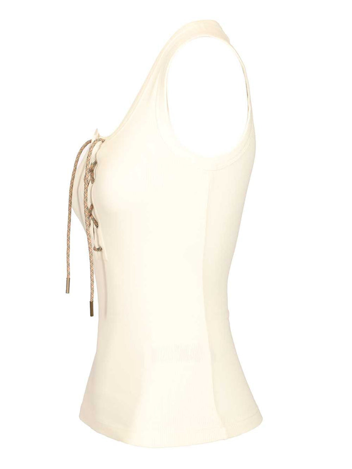 Burberry Lace-Up Top Tops - White | f3d6a22394c07b6889e767088c53ae012a1ee727