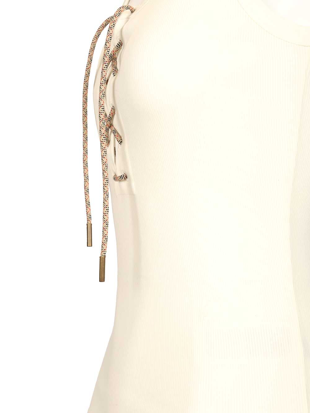 Burberry Lace-Up Top Tops - White | 6032ed45483416234b770931eaacdc55867c9f6e