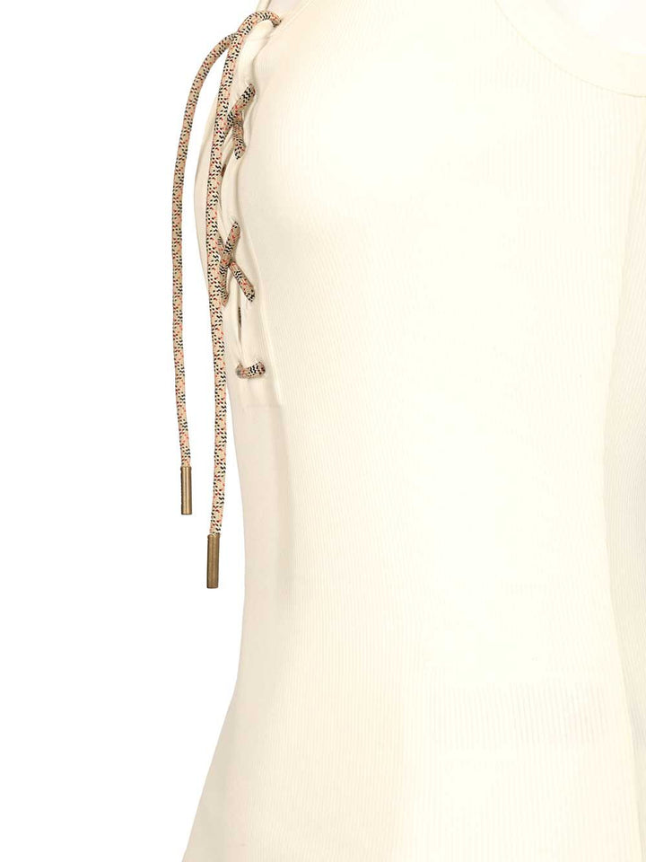 Burberry Lace-Up Top Tops - White | 6032ed45483416234b770931eaacdc55867c9f6e