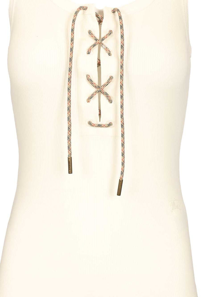 Burberry Lace-Up Top Tops - White | 754f2111ff095ed9aa68769b71104346cf05e1cc