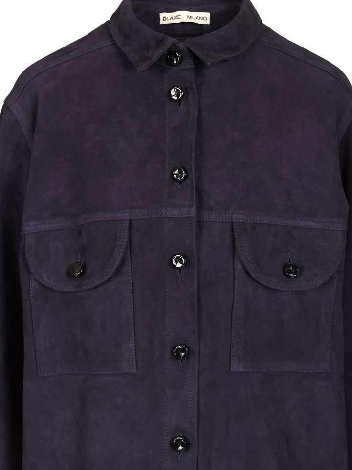 Blazé Milano Viva Berber Suede Shirt Shirts - Blue | 427fc4f501e487ed98cc572a4ac1ef5468e67917