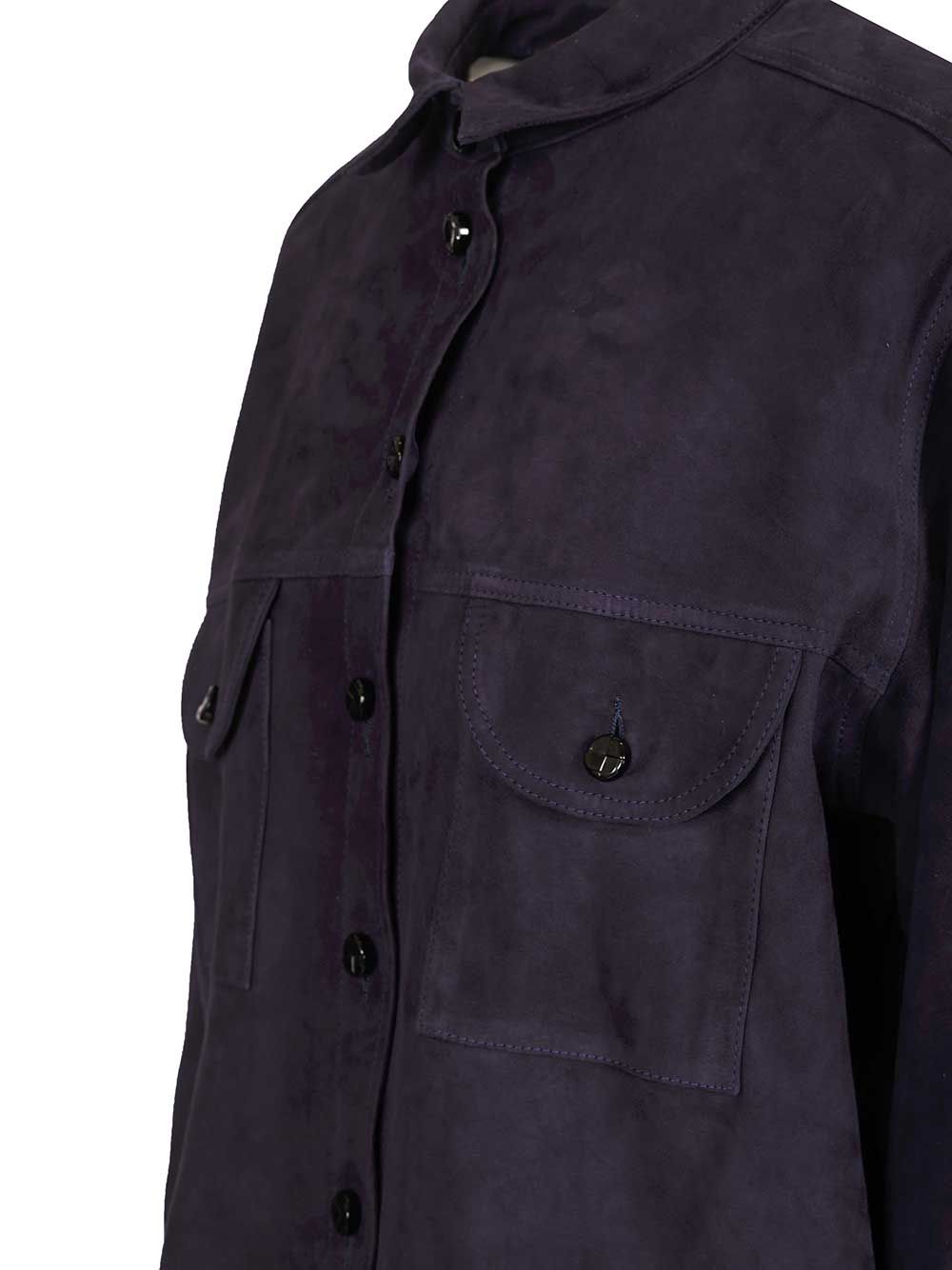 Blazé Milano Viva Berber Suede Shirt Shirts - Blue | e7666358eeb165ea6c56b68829e9634f04a1c7f5