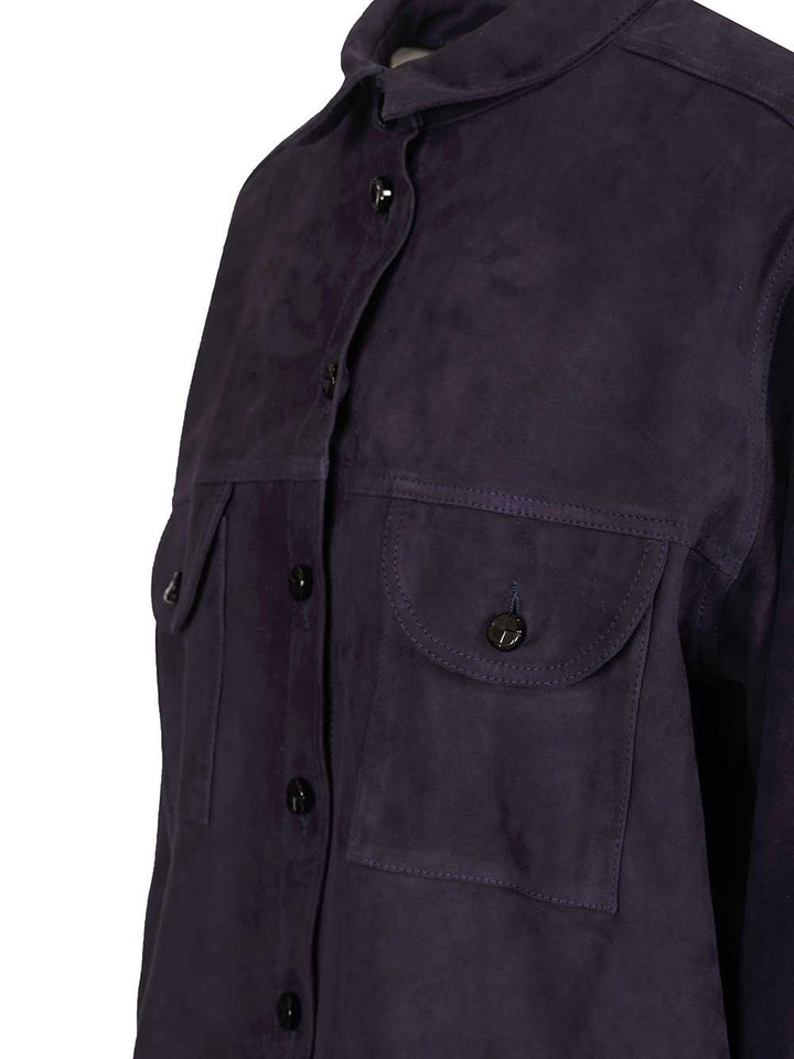 Blazé Milano Viva Berber Suede Shirt Shirts - Blue | e7666358eeb165ea6c56b68829e9634f04a1c7f5