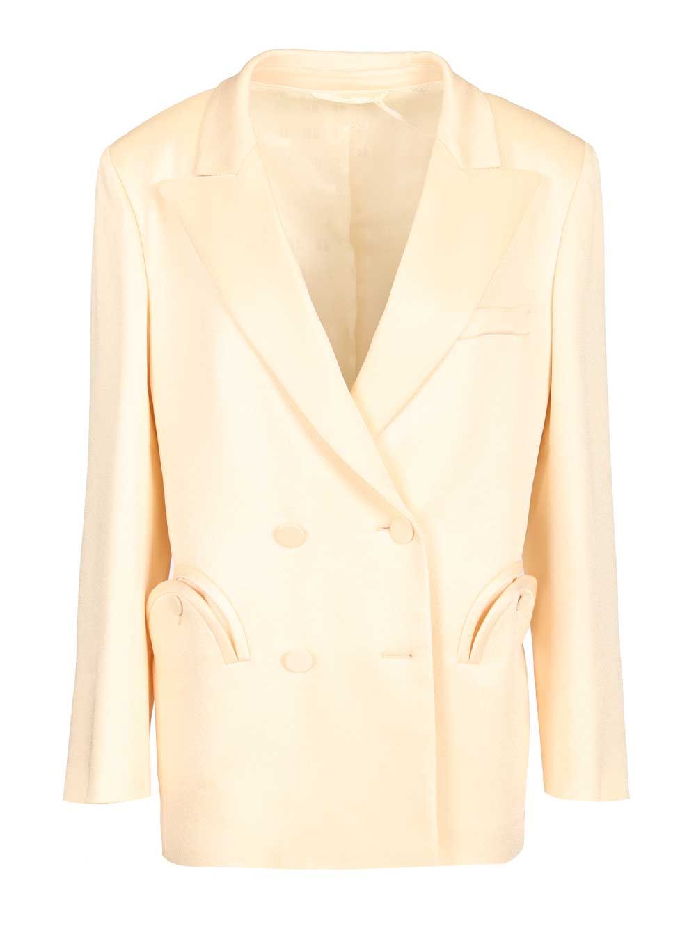 Blazé Milano Novalis Evening Blazer Jackets - White | ff2df6e1b7cd671d061fbe25b17ecb252d8a2cfa