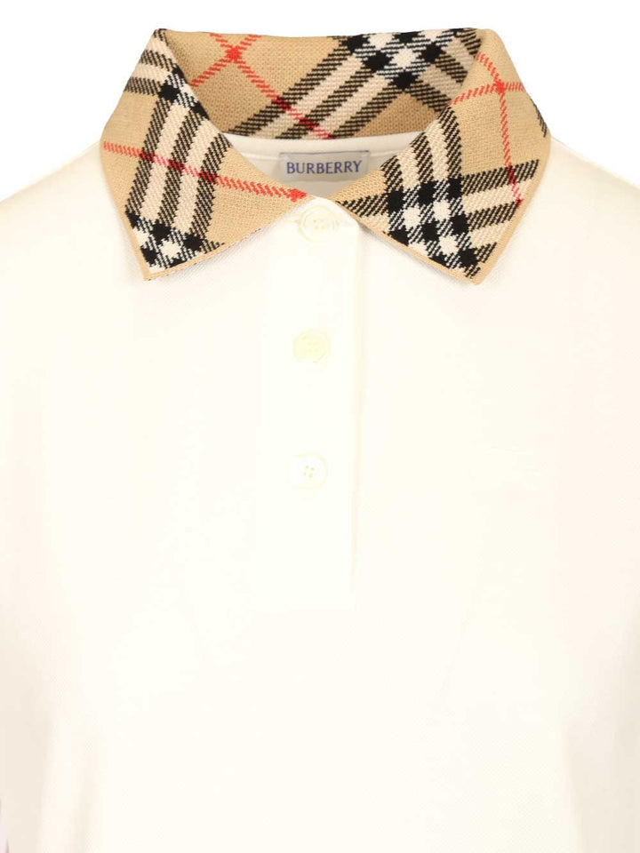 Burberry Cotton  With Checked Collar Polo shirt - White | 54fa5ad0588d27f13cf0791a84379d500d25e1dc
