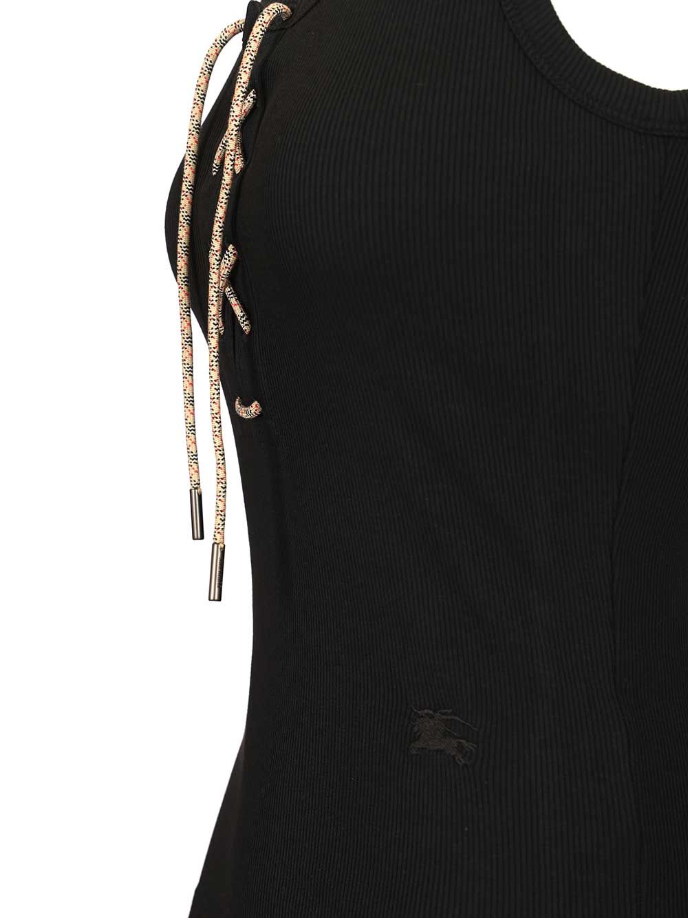 Burberry Lace-Up Top Tops - Black | 4cc507dafc7c7980e8c2279640d407a5457cb807