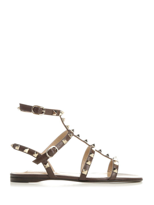 Rockstud Low Sandal Scarpe Basse Brown