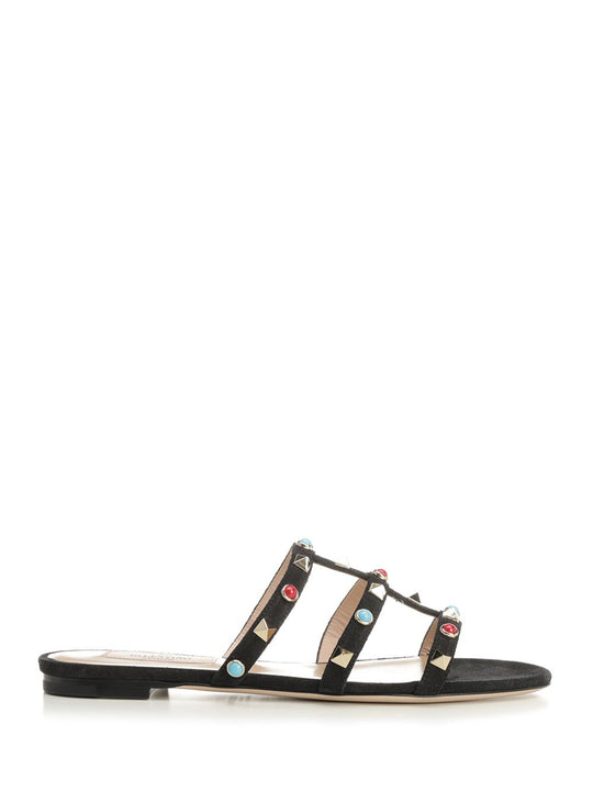 Rockstud Low Sandals Scarpe Basse Black