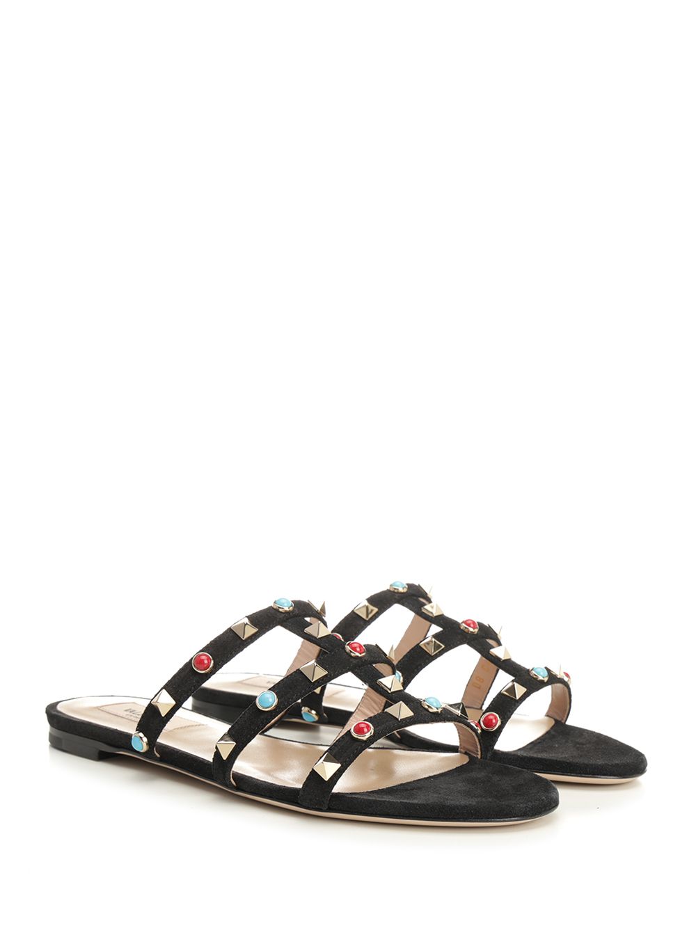 Valentino Garavani Rockstud Low Sandals Scarpe basse - Black | 275516295a9e24cca8d2731867f6b9eb0b6c0ed2