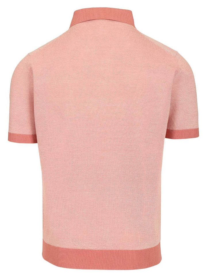 Filippo De Laurentiis Pique Polo shirt - Rose | 736c165b6c15272d5aea2380370ff761a2525bb8