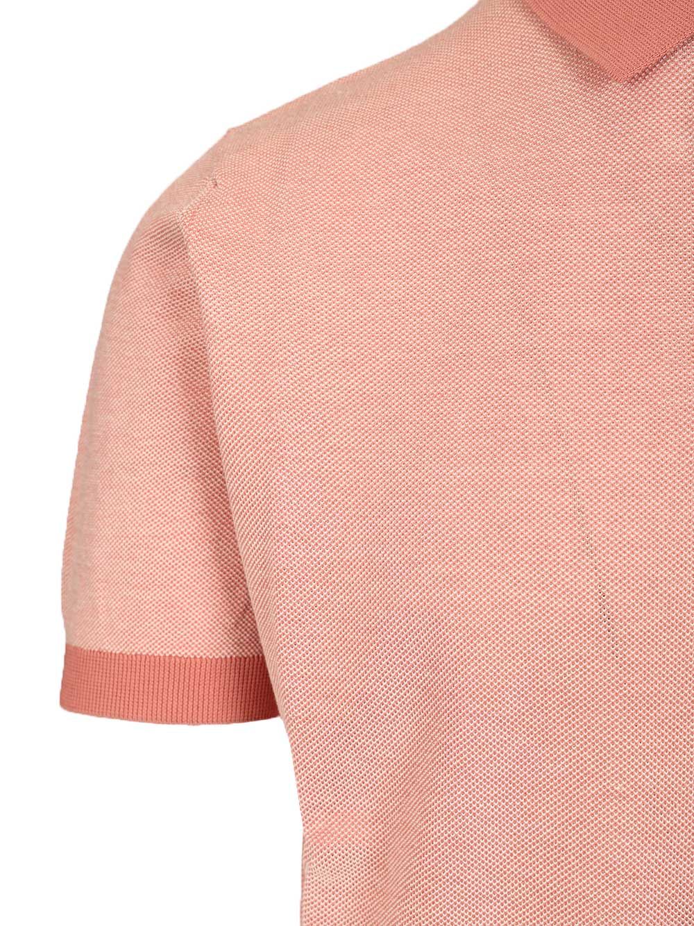Filippo De Laurentiis Pique Polo shirt - Rose | 11814363df32d5c018e9a6f3f57aa687950e12a3